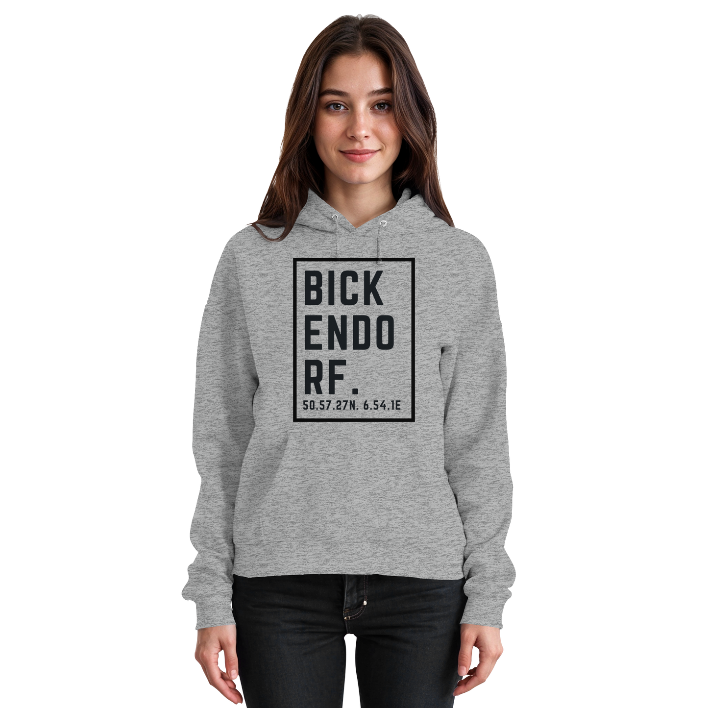 Bickendorf Koordinaten (großer Druck auf der Brust) - Basic Unisex Hoodie