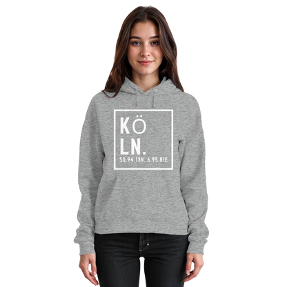 Köln Koordinaten (großer Druck auf der Brust) - Basic Unisex Hoodie
