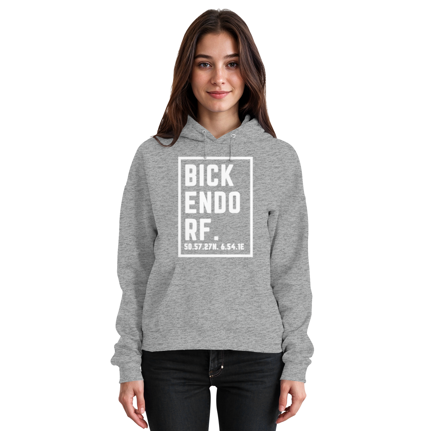 Bickendorf Koordinaten (großer Druck auf der Brust) - Basic Unisex Hoodie