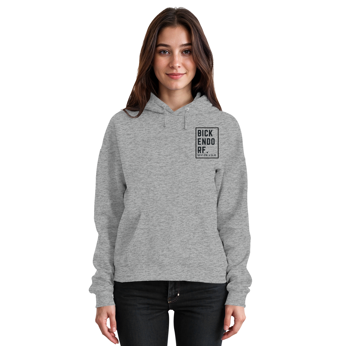 Bickendorf Koordinaten (kleiner Druck auf der Brust) - Basic Unisex Hoodie