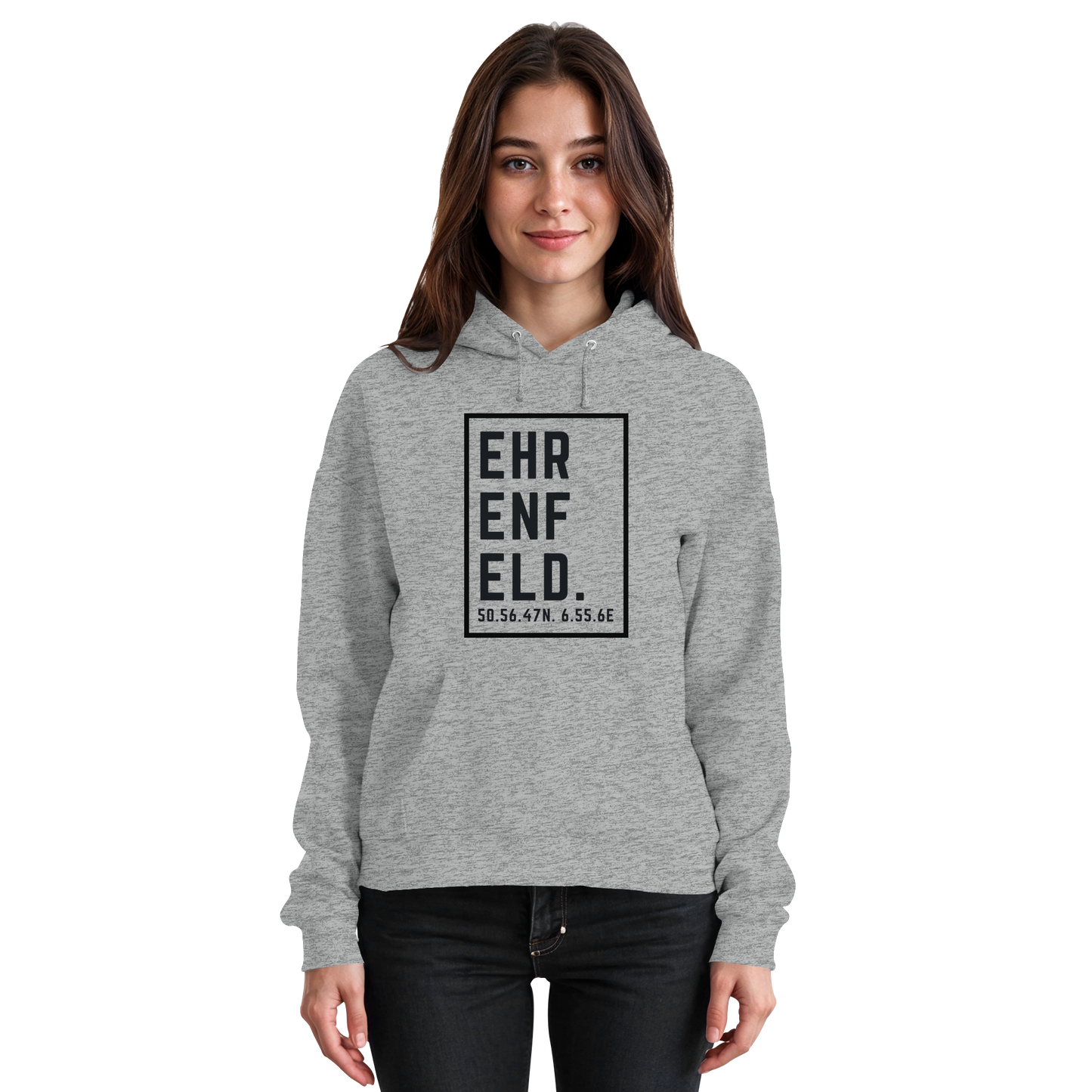 Ehrenfeld Koordinaten (großer Druck auf der Brust) - Basic Unisex Hoodie