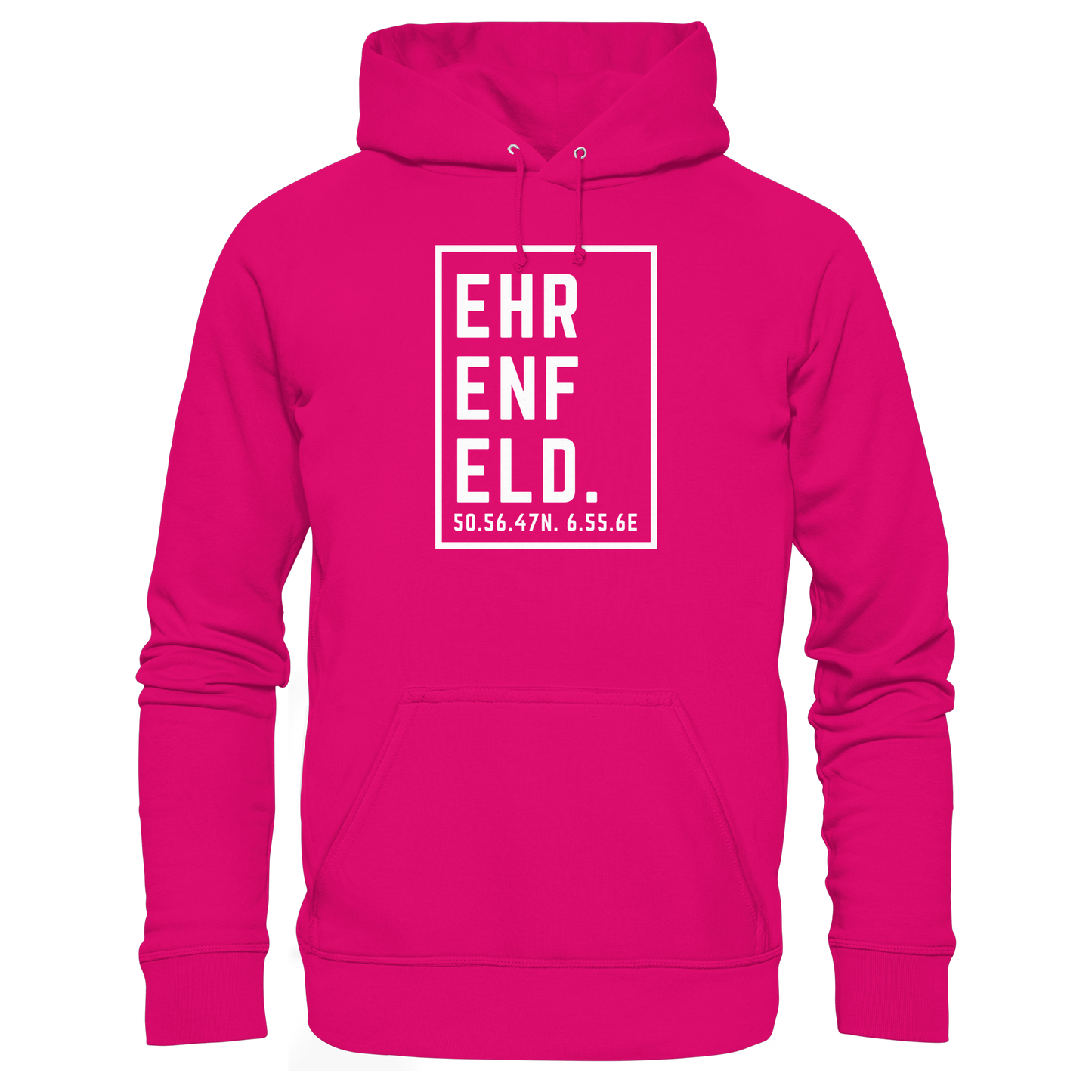 Ehrenfeld Koordinaten (großer Druck auf der Brust) - Basic Unisex Hoodie