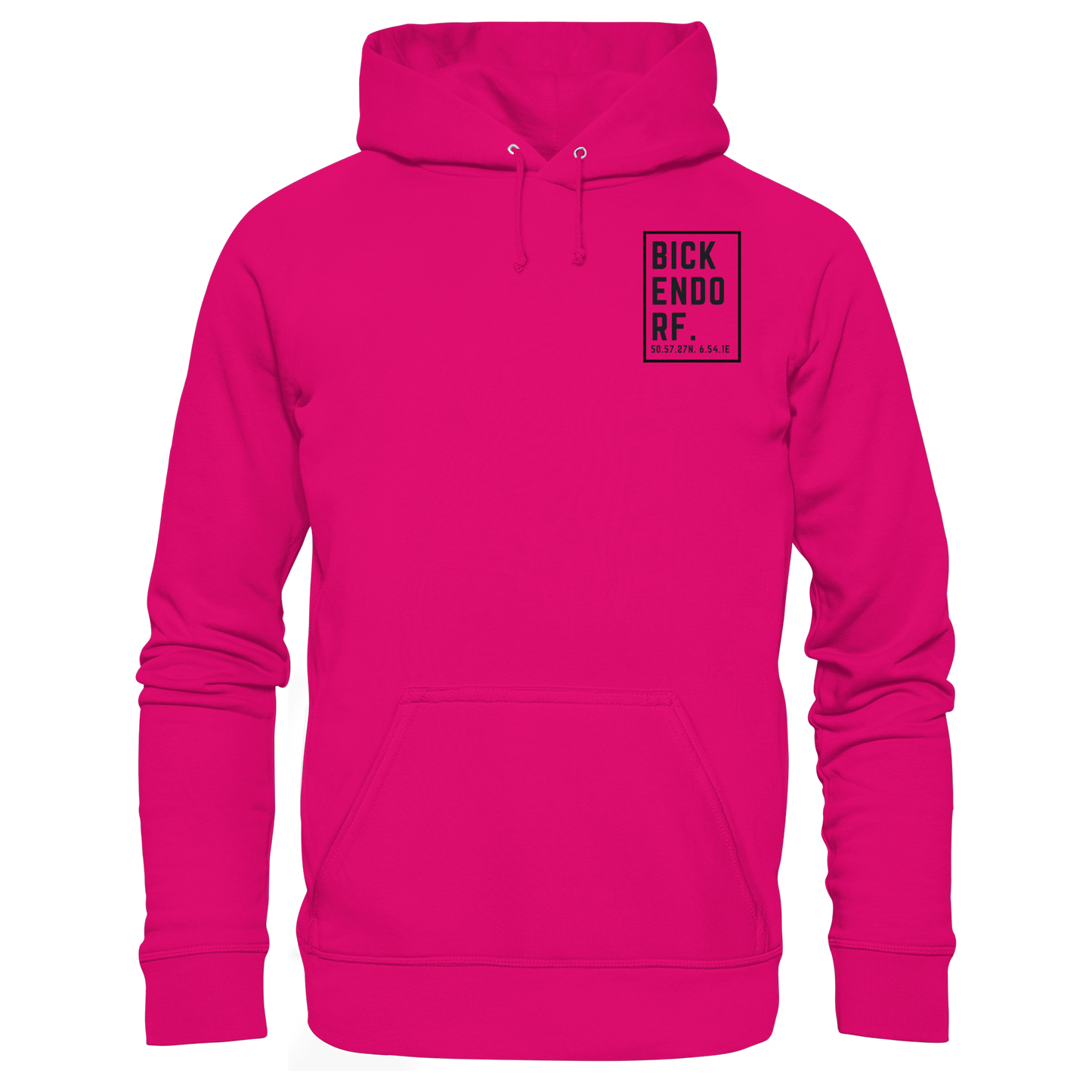 Bickendorf Koordinaten (kleiner Druck auf der Brust) - Basic Unisex Hoodie