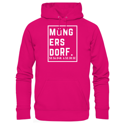 Müngersdorf Koordinaten (großer Druck auf der Brust) - Basic Unisex Hoodie