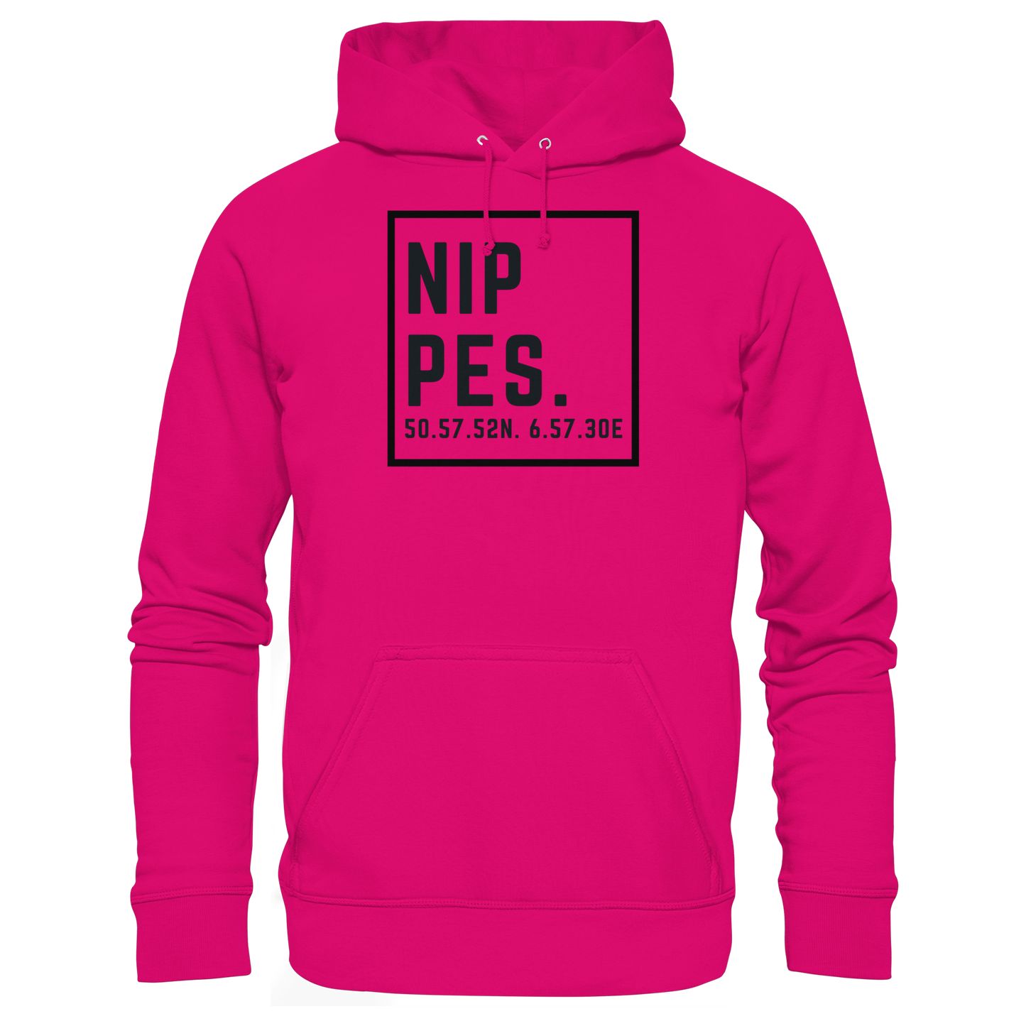 Nippes Koordinaten (großer Druck auf der Brust) - Basic Unisex Hoodie