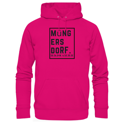 Müngersdorf Koordinaten (großer Druck auf der Brust) - Basic Unisex Hoodie
