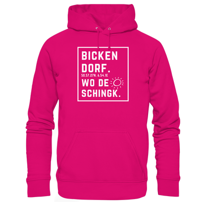 Wo de Sonn schingk - Bickendorf Druck - Basic Unisex Hoodie