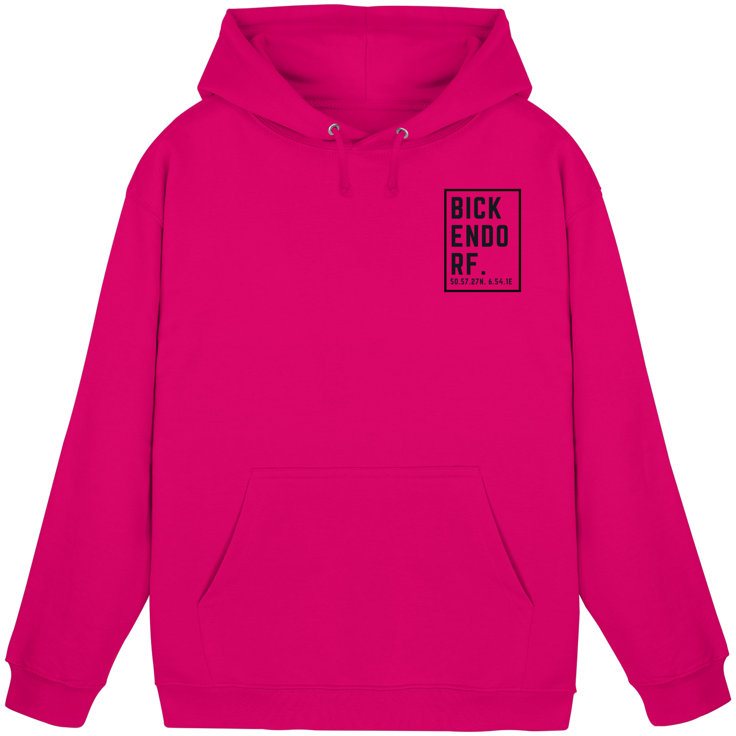Bickendorf Koordinaten (kleiner Druck auf der Brust) - Basic Unisex Hoodie