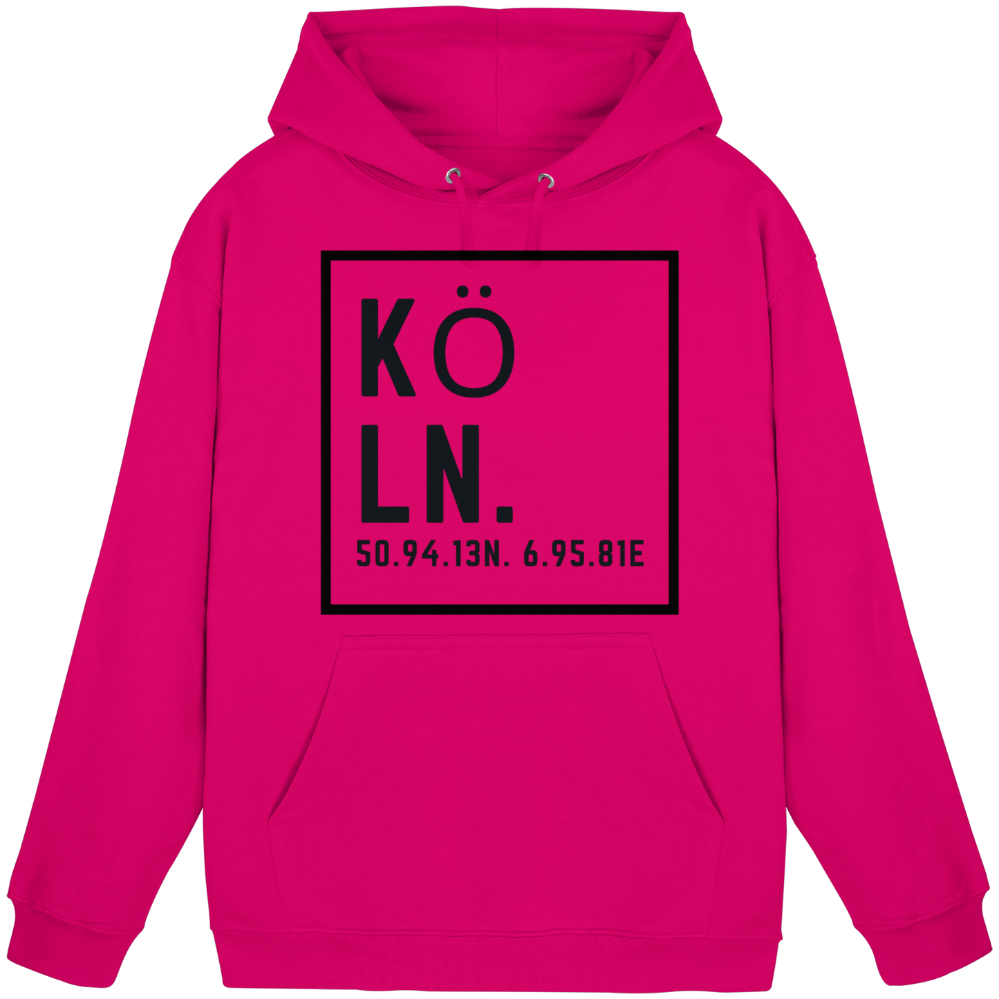 Köln Koordinaten (großer Druck auf der Brust) - Basic Unisex Hoodie