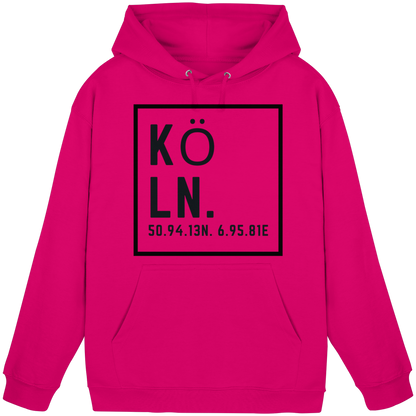 Köln Koordinaten (großer Druck auf der Brust) - Basic Unisex Hoodie