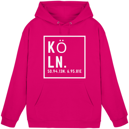 Köln Koordinaten (großer Druck auf der Brust) - Basic Unisex Hoodie