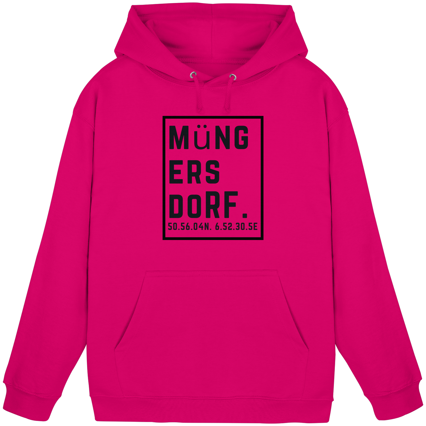 Müngersdorf Koordinaten (großer Druck auf der Brust) - Basic Unisex Hoodie