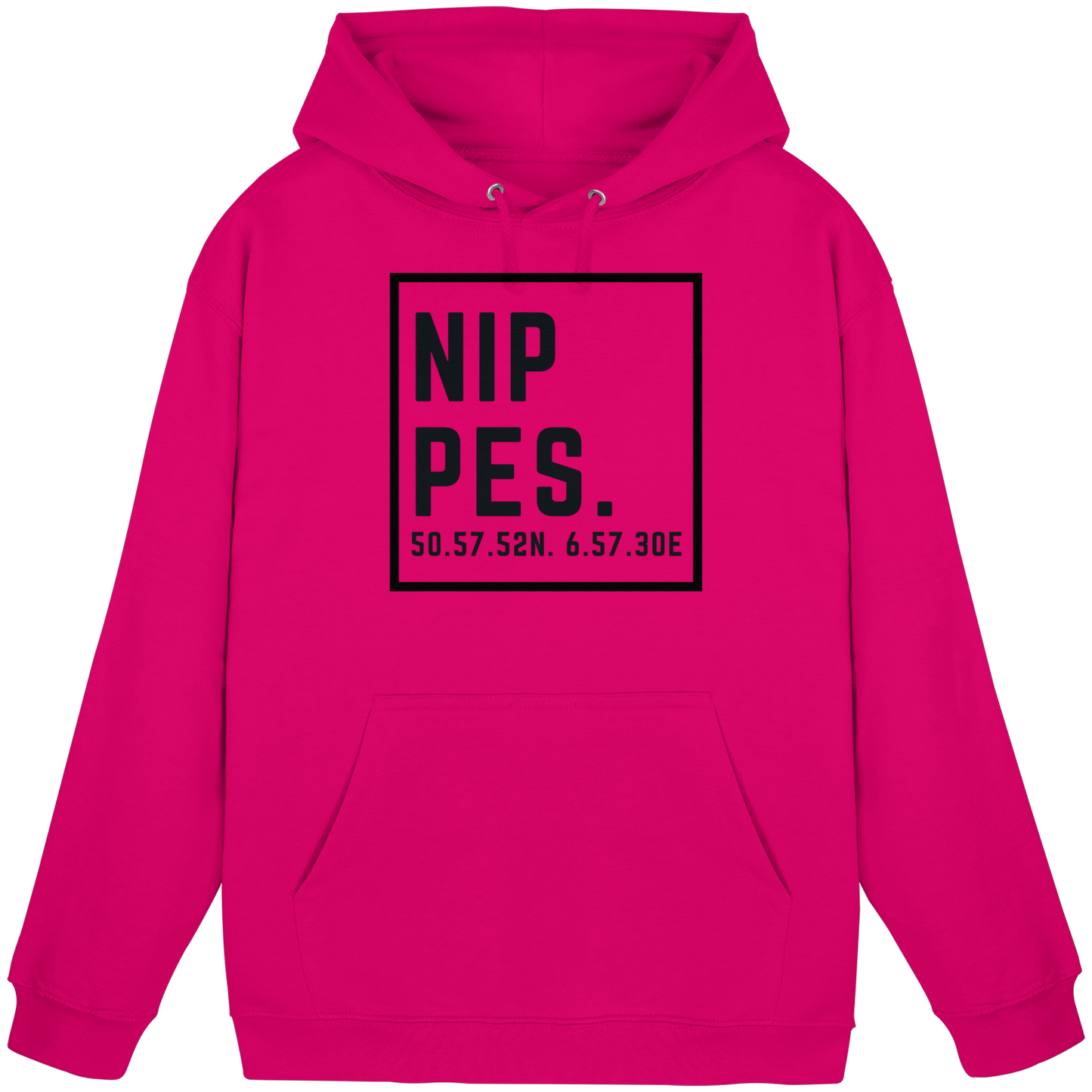 Nippes Koordinaten (großer Druck auf der Brust) - Basic Unisex Hoodie