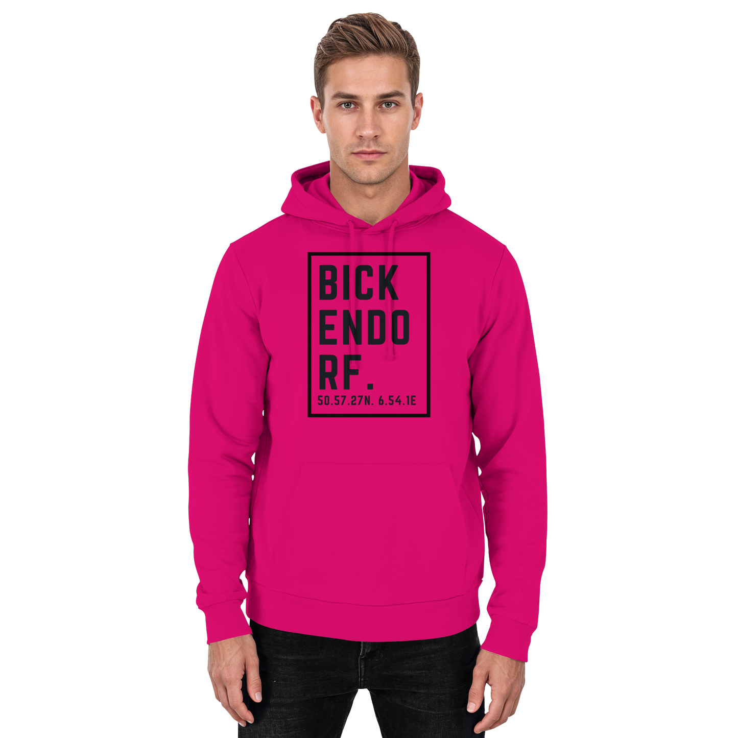 Bickendorf Koordinaten (großer Druck auf der Brust) - Basic Unisex Hoodie