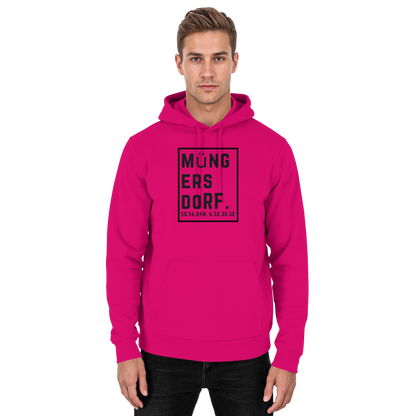 Müngersdorf Koordinaten (großer Druck auf der Brust) - Basic Unisex Hoodie