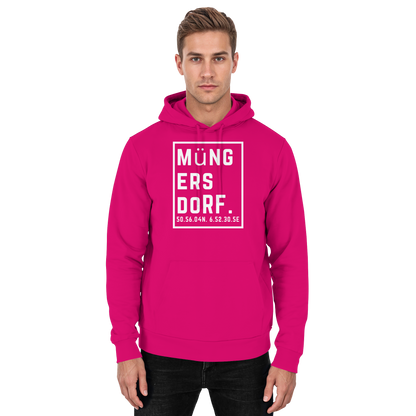 Müngersdorf Koordinaten (großer Druck auf der Brust) - Basic Unisex Hoodie