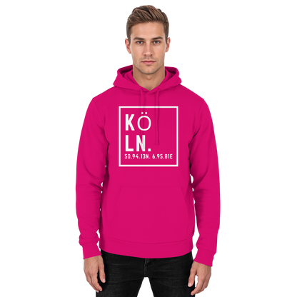 Köln Koordinaten (großer Druck auf der Brust) - Basic Unisex Hoodie