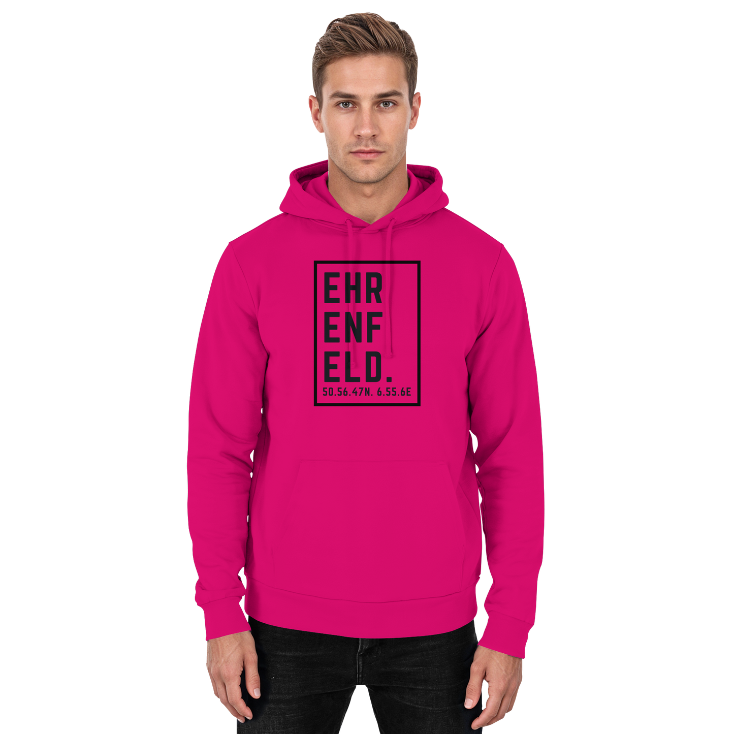 Ehrenfeld Koordinaten (großer Druck auf der Brust) - Basic Unisex Hoodie