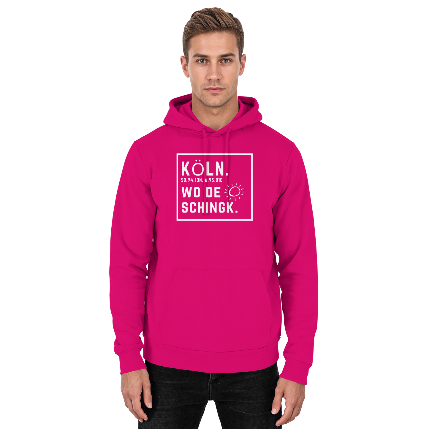 Wo de Sonn schingk - Köln Druck - Basic Unisex Hoodie