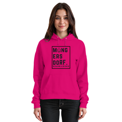 Müngersdorf Koordinaten (großer Druck auf der Brust) - Basic Unisex Hoodie