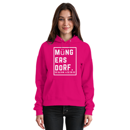 Müngersdorf Koordinaten (großer Druck auf der Brust) - Basic Unisex Hoodie