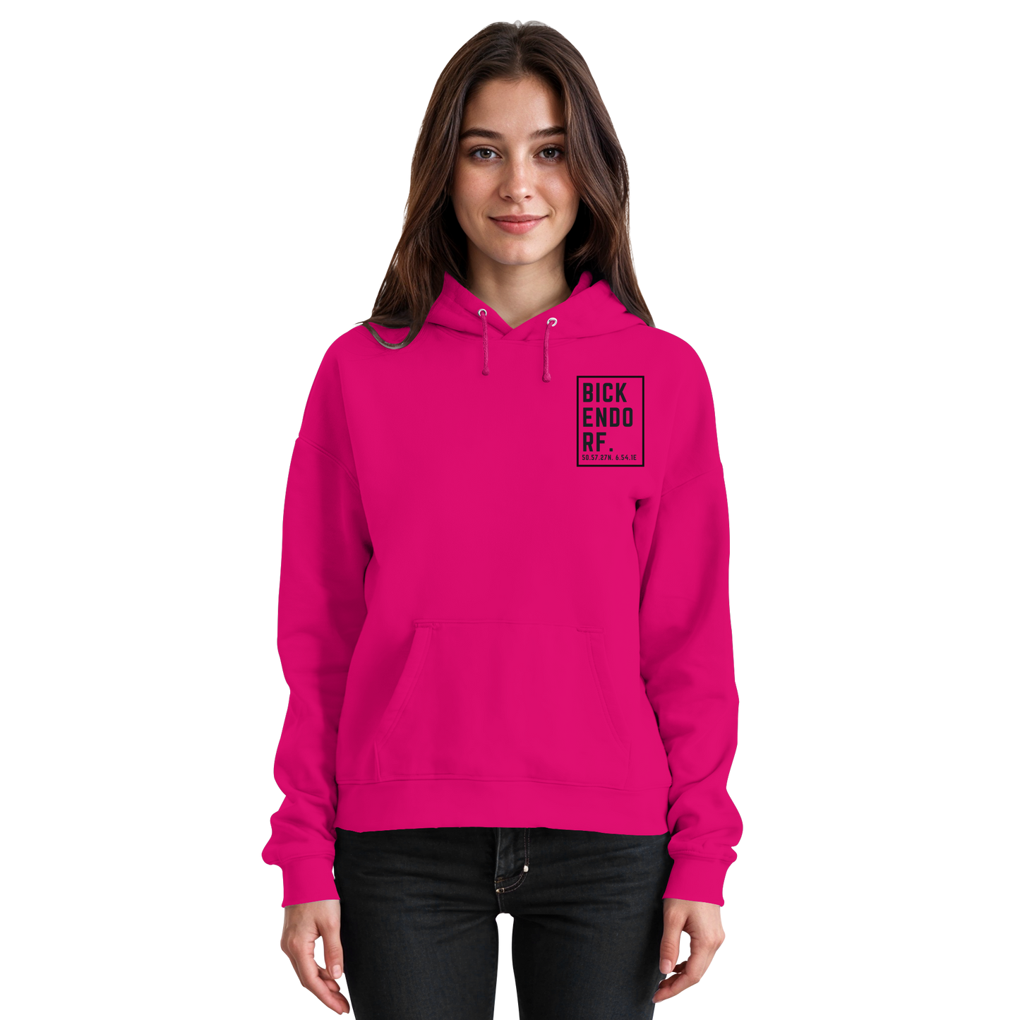 Bickendorf Koordinaten (kleiner Druck auf der Brust) - Basic Unisex Hoodie