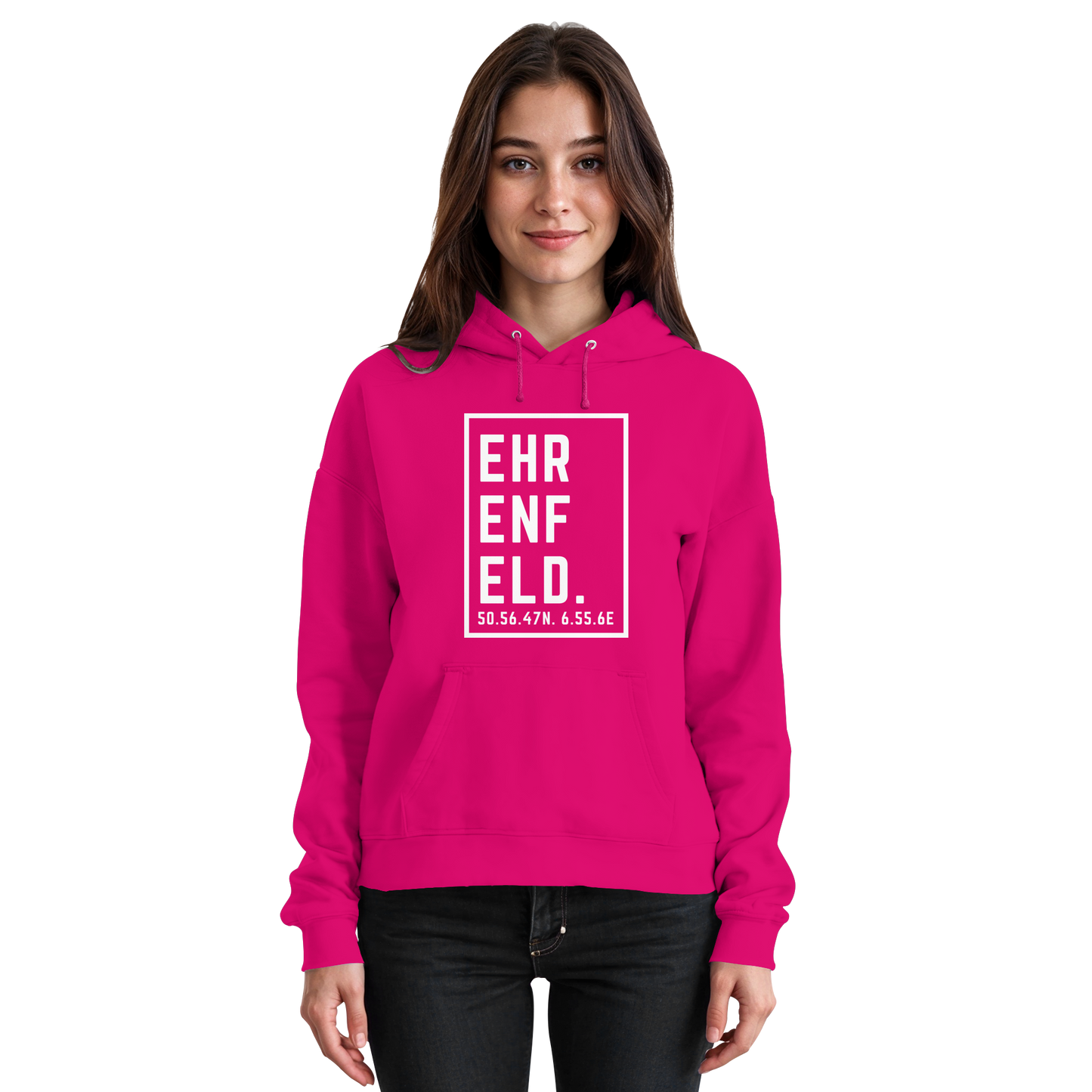 Ehrenfeld Koordinaten (großer Druck auf der Brust) - Basic Unisex Hoodie