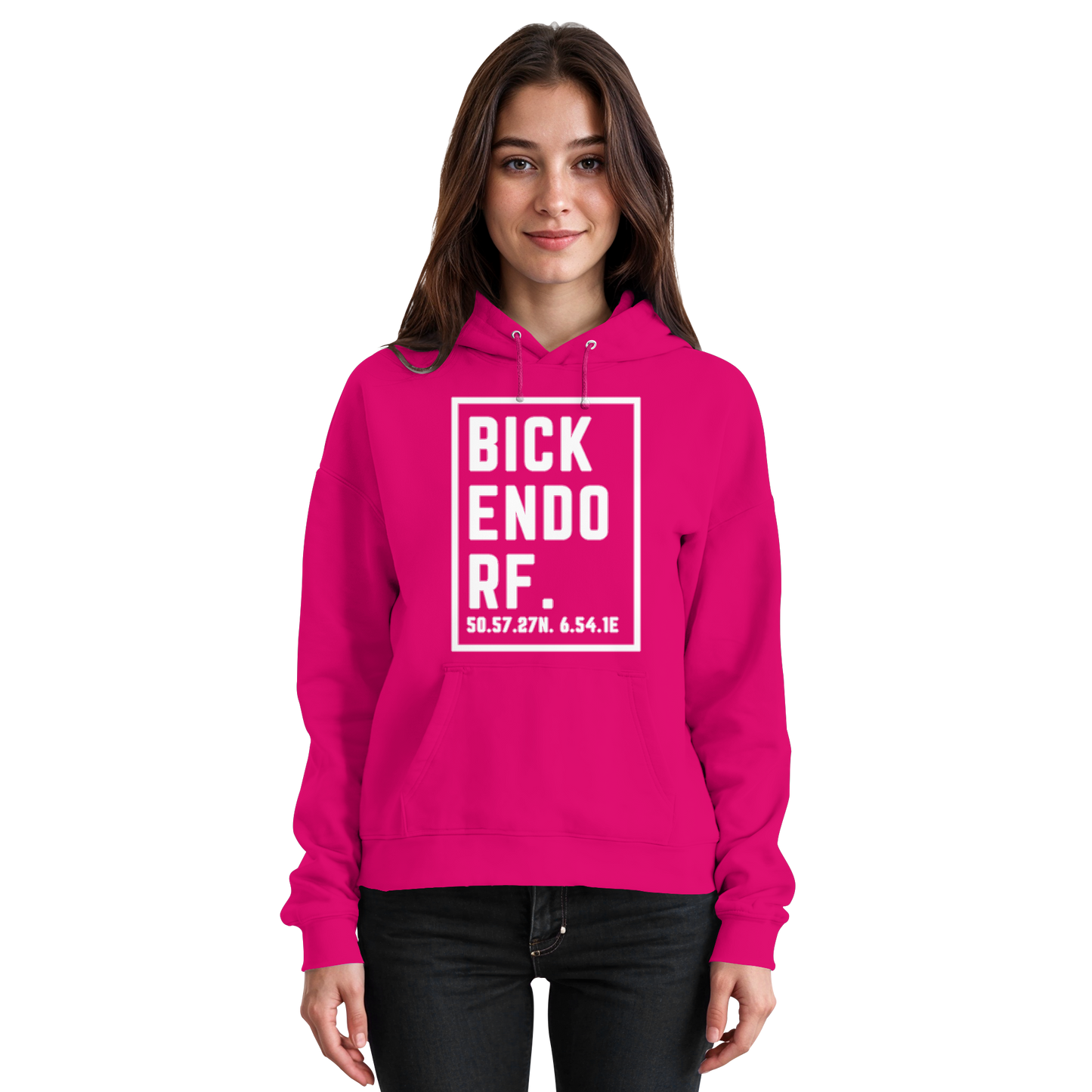 Bickendorf Koordinaten (großer Druck auf der Brust) - Basic Unisex Hoodie