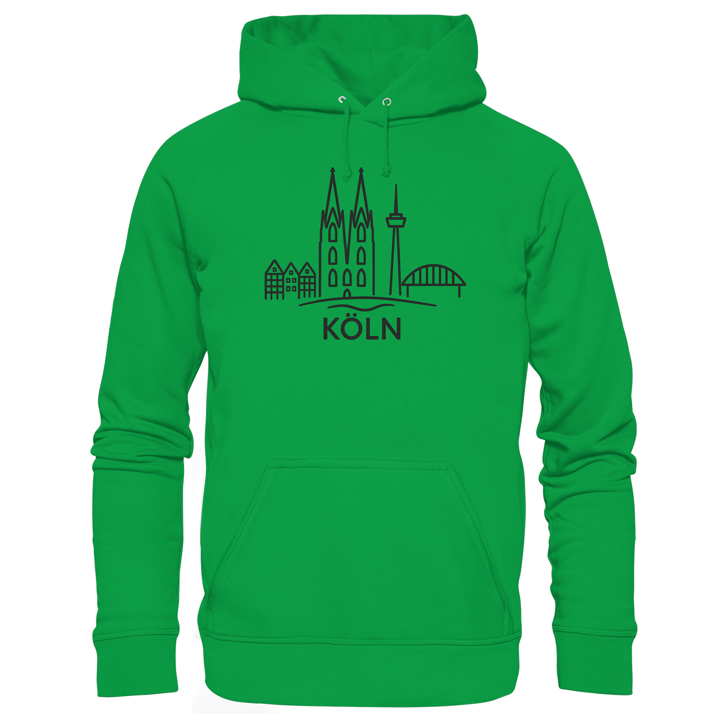 Köln Skyline (großer Druck auf der Brust) - Basic Unisex Hoodie