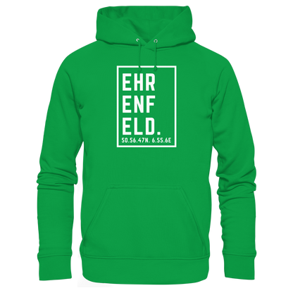 Ehrenfeld Koordinaten (großer Druck auf der Brust) - Basic Unisex Hoodie