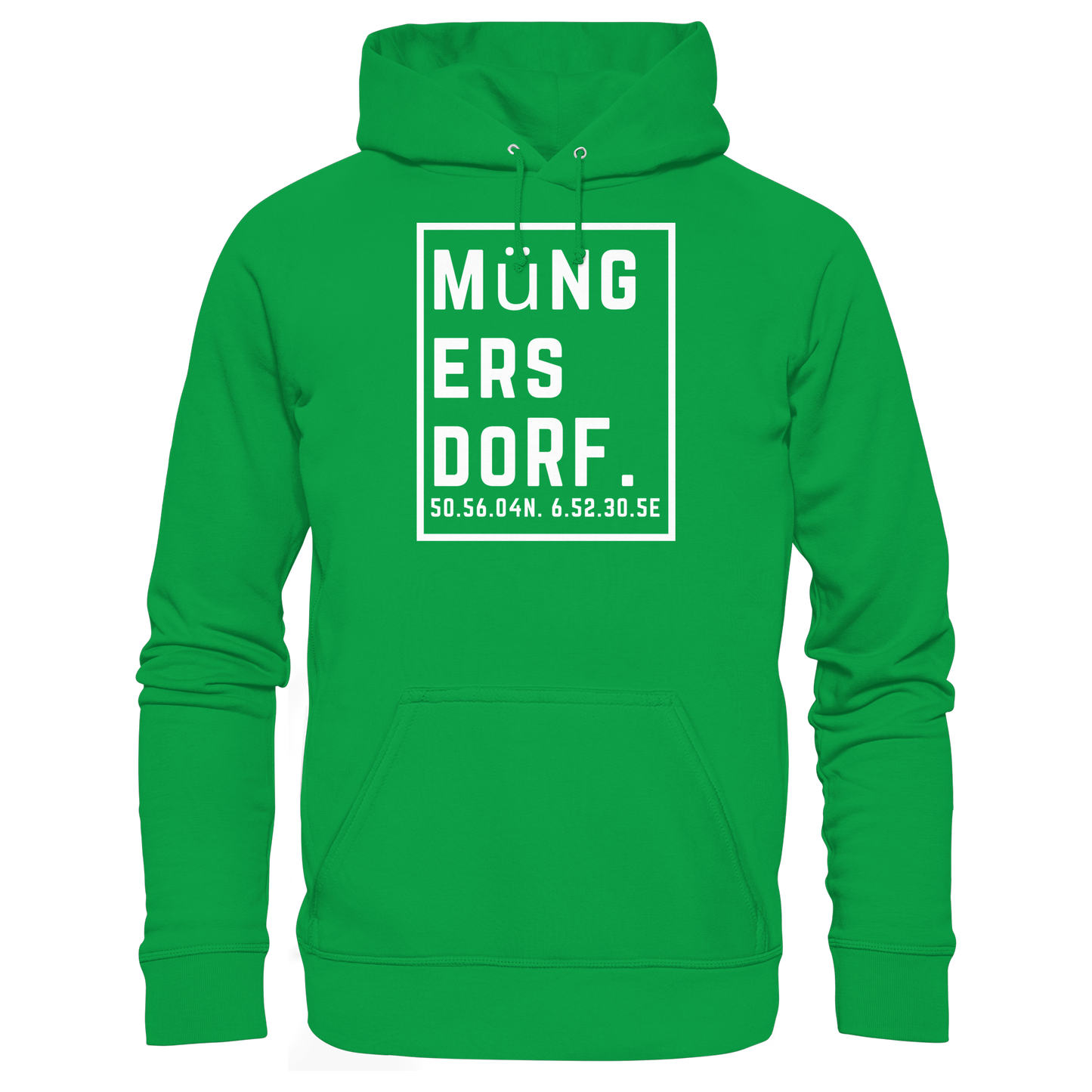 Müngersdorf Koordinaten (großer Druck auf der Brust) - Basic Unisex Hoodie