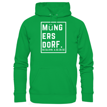 Müngersdorf Koordinaten (großer Druck auf der Brust) - Basic Unisex Hoodie