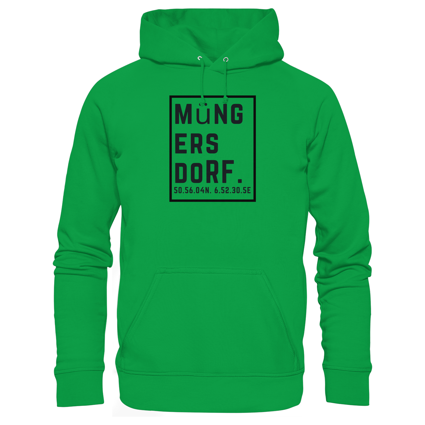 Müngersdorf Koordinaten (großer Druck auf der Brust) - Basic Unisex Hoodie