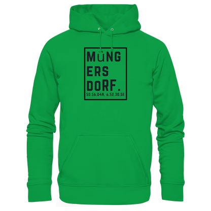 Müngersdorf Koordinaten (großer Druck auf der Brust) - Basic Unisex Hoodie