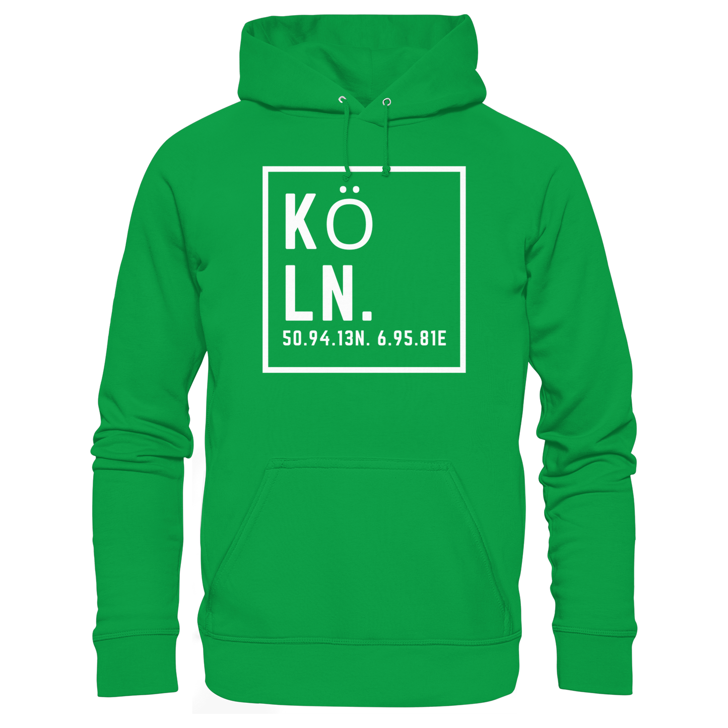 Köln Koordinaten (großer Druck auf der Brust) - Basic Unisex Hoodie