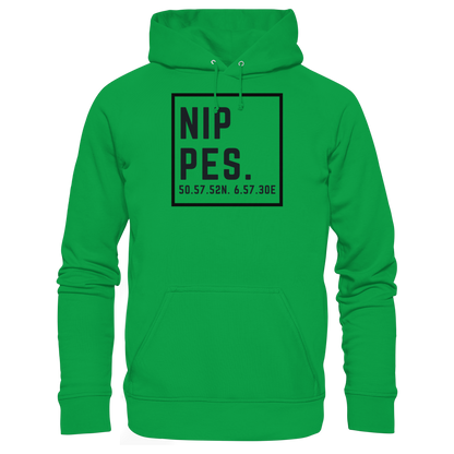Nippes Koordinaten (großer Druck auf der Brust) - Basic Unisex Hoodie