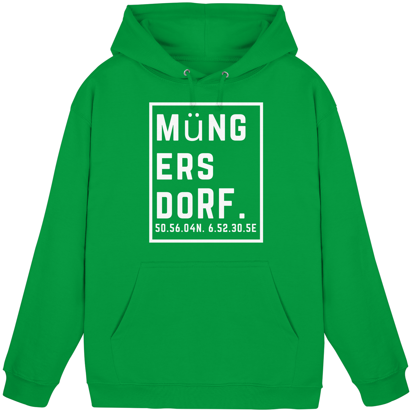 Müngersdorf Koordinaten (großer Druck auf der Brust) - Basic Unisex Hoodie