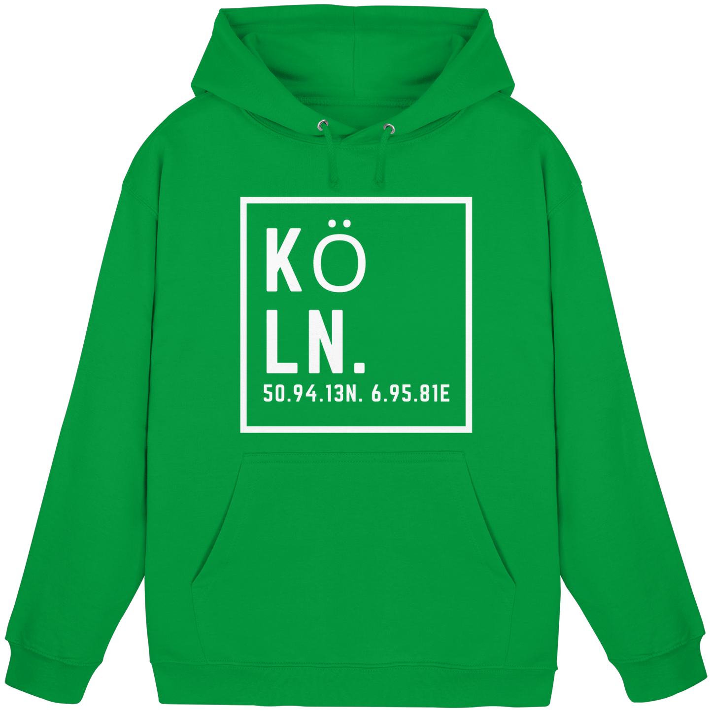 Köln Koordinaten (großer Druck auf der Brust) - Basic Unisex Hoodie
