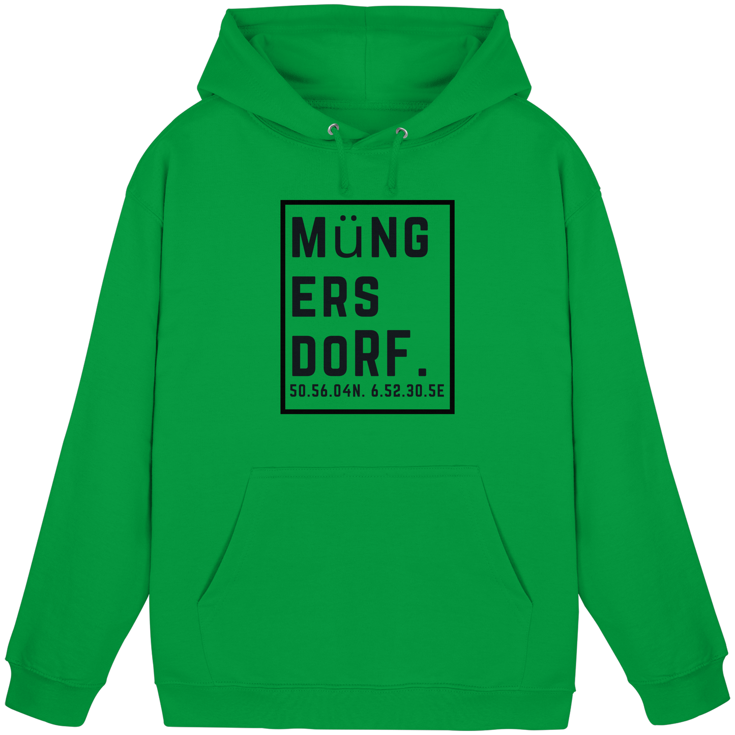 Müngersdorf Koordinaten (großer Druck auf der Brust) - Basic Unisex Hoodie