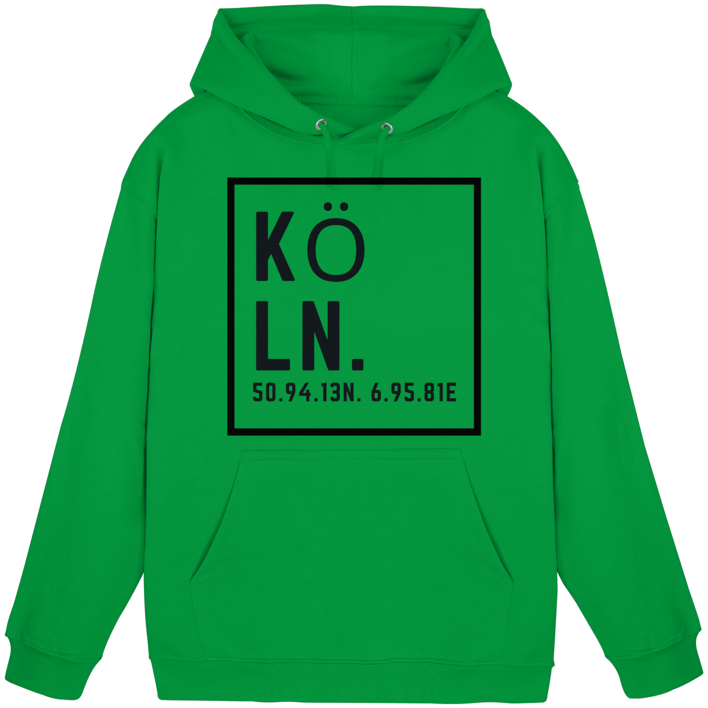 Köln Koordinaten (großer Druck auf der Brust) - Basic Unisex Hoodie
