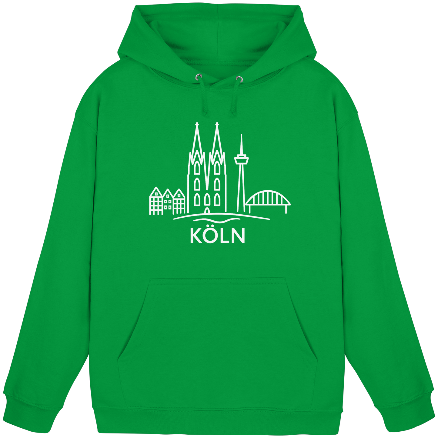 Köln Skyline (großer Druck auf der Brust) - Basic Unisex Hoodie