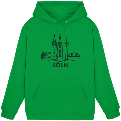 Köln Skyline (großer Druck auf der Brust) - Basic Unisex Hoodie