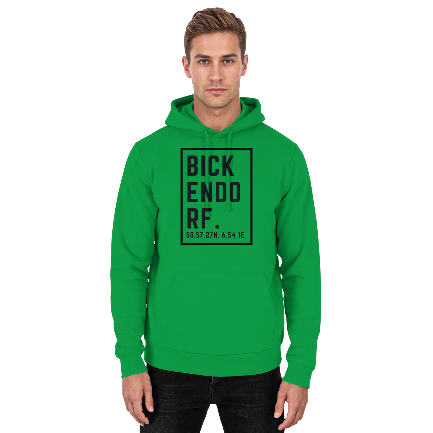 Bickendorf Koordinaten (großer Druck auf der Brust) - Basic Unisex Hoodie