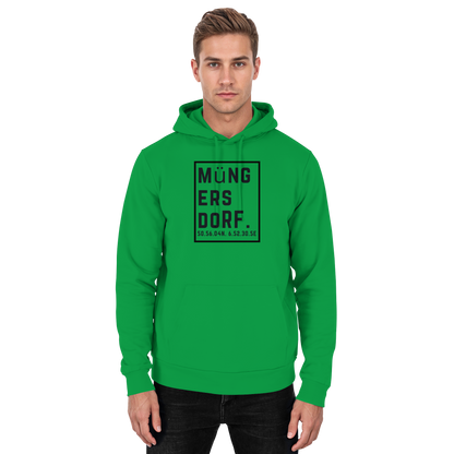Müngersdorf Koordinaten (großer Druck auf der Brust) - Basic Unisex Hoodie