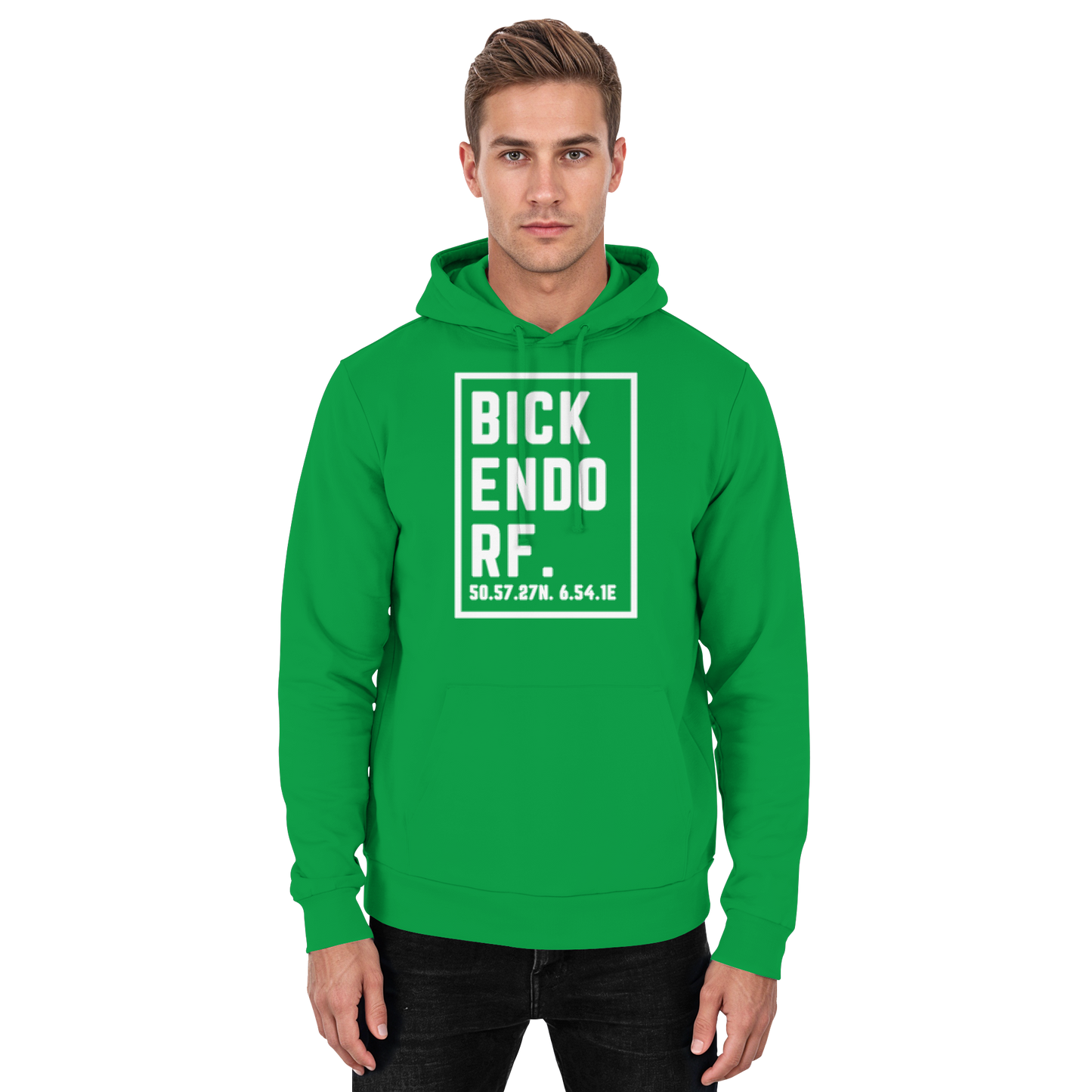 Bickendorf Koordinaten (großer Druck auf der Brust) - Basic Unisex Hoodie
