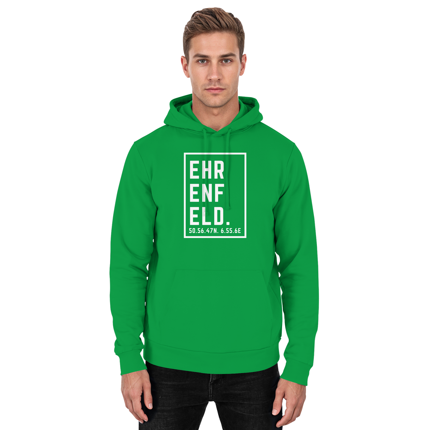 Ehrenfeld Koordinaten (großer Druck auf der Brust) - Basic Unisex Hoodie