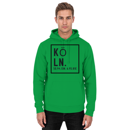 Köln Koordinaten (großer Druck auf der Brust) - Basic Unisex Hoodie
