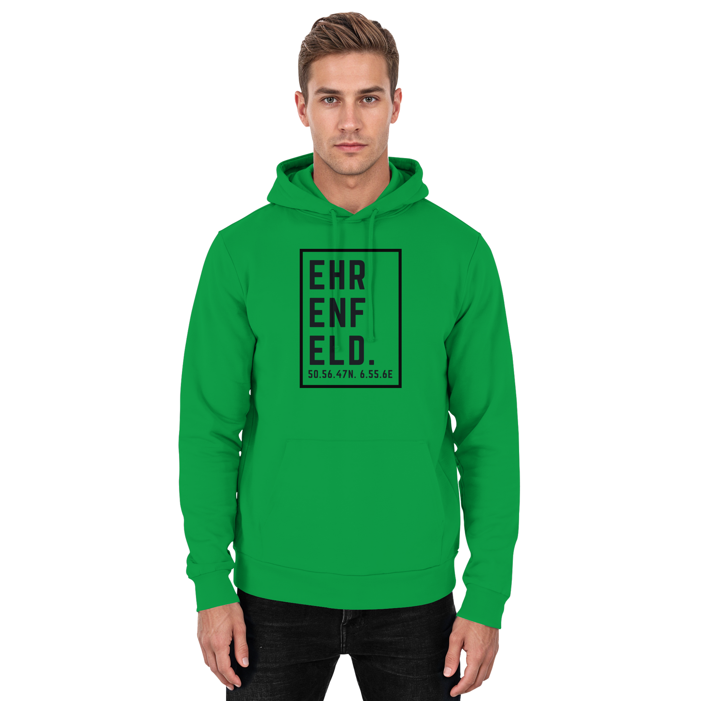 Ehrenfeld Koordinaten (großer Druck auf der Brust) - Basic Unisex Hoodie