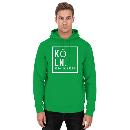 Köln Koordinaten (großer Druck auf der Brust) - Basic Unisex Hoodie