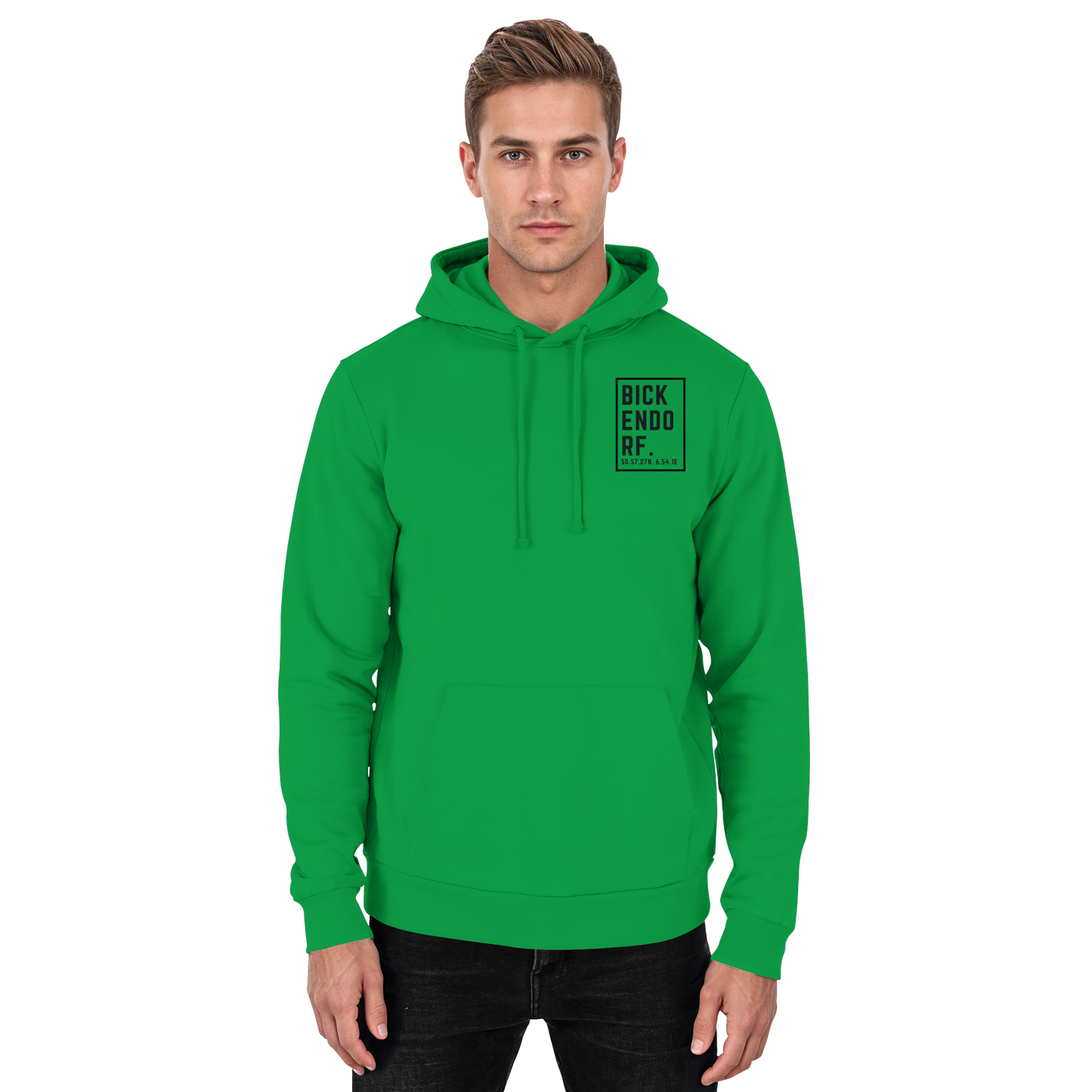 Bickendorf Koordinaten (kleiner Druck auf der Brust) - Basic Unisex Hoodie